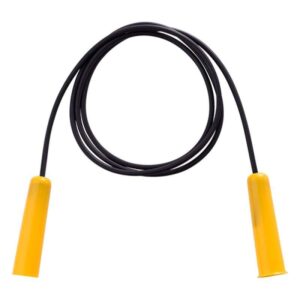 Скакалка российская черная с( желтыми ручками)