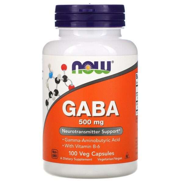 Gab Now Foods, ГАМaК, 500 мг, 100 вегетарианских капсул