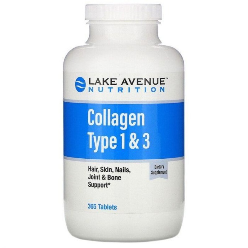 Lake Avenue Nutrition, гидролизованный коллаген типов I и III, 1000мг, 60 таблеток