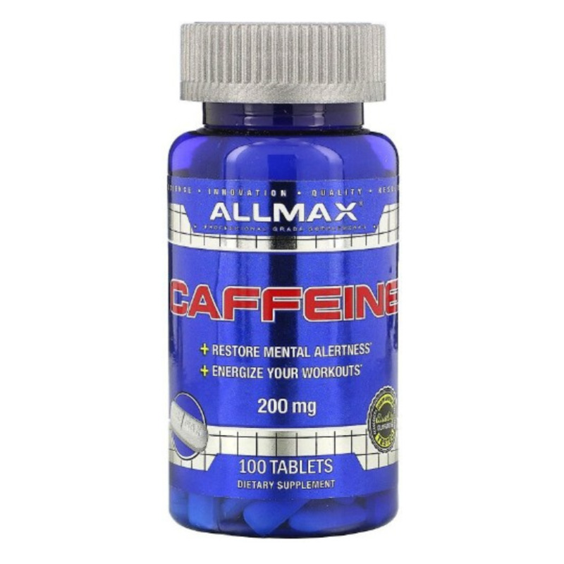 ALLMAX, Кофеин, 200 мг, 100 таблеток