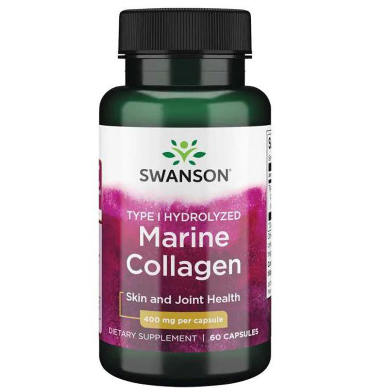 Swanson, Морской коллаген, 400 мг, 60 капсул